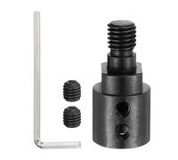 sourcing map Eje de eje de motor M10 de 12 mm a M10 en acero 1045, con tornillos de fijación y llave para mini hojas de portabrocas de sierra y ruedas de molienda, motores de mandril, varilla de