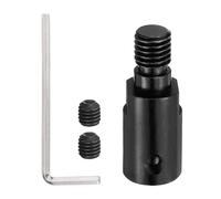 sourcing map Eje de eje de motor M10 de 6,35 mm a acero 1045, con tornillos de fijación y llave para mini hojas de mandril y ruedas de molienda, barra de conexión de motores de mandril