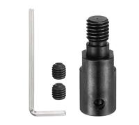 sourcing map Eje de eje de motor M10 de 6 mm a M10 en acero 1045, con tornillos de fijación y llave para mini hojas de portabrocas de sierra y ruedas de molienda, motores de mandril, varilla de