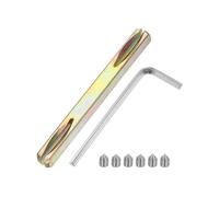 sourcing map Eje de perilla de puerta, barra de repuesto de 90 mm de largo con tornillos hexagonales y llave, manijas cuadradas de repuesto para montaje de muebles, proyectos de bricolaje, dorado