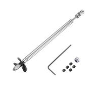 sourcing map Eje de transmisión de tres hélices y junta de acoplamiento para kit de montaje de acoplador de barco RC, eje de 19,5 cm de largo, manga de 15 cm, tres hélices de 3,6 cm de diámetro, apto