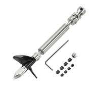 sourcing map Eje de transmisión W Hélice universal, eje de 100 mm de largo, manga de 50 mm, hélice de acero inoxidable de 36 mm, paleta de 2 palas para eje de motor de 5 mm, kit de montaje de