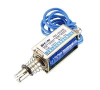 sourcing map Electro-Imán de Solenoide de Movimiento Lineal de Marco Abierto de Tipo Tirar-Empujar de 400ma 45n 10mm DC 12V 40g 10mm