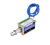 sourcing map Electroimán de Solenoide de Marco Abierto Tipo Push-Pull de Carrera DC 12V 10N 10mm XRN-0630T