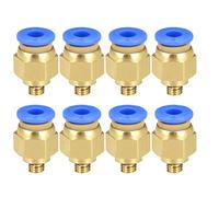 sourcing map Empuje neumático recto a accesorios de conexión rápida M5 macho x 4 mm tubo OD 8 piezas