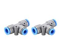 sourcing map Empuje para conectar accesorios tipo T T tubo conectar 8-6mm OD gris Push Lock 2pcs
