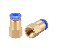 sourcing map Empuje para Conectar Tubo Montaje Adaptador 6mm Tubo OD x G1/8" Hembra Recto Neumático Conector Conectar Tubería Acoplamiento 2uds.