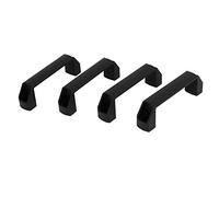 sourcing map Empuñaduras De Puertas De Vitrina Armario De Plástico Negro De 140Mm De Longitud 4Pcs