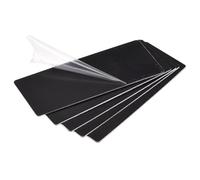 sourcing map En Blanco Metal Tarjeta 80mm X 30mm X 0,8mm Anodizado Aluminio Placa Negro 10 Piezas