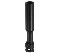 sourcing map Enchufe de impacto de pared delgada y profunda de 16 mm, métrico, 6 puntos, 1/2 pulgada, unidad cuadrada de 5 pulgadas, extra largo, acero CR-V, fosfatado, grado industrial, tuerca de