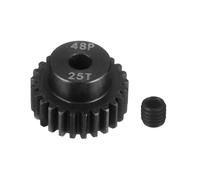 sourcing map Engranaje de piñón de acero endurecido 48P, engranaje de motor de metal de eje de 26T de 3.175 mm con llave hexagonal para motor de cepillo sin escobillas RC modelo de repuesto de coche