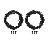 sourcing map Engranaje recto de acero endurecido M1, eje 50T de 34,6 mm, acero endurecido mod, mejora el engranaje principal para motor de cepillo sin escobillas modelo de coche (paquete de 2, negro)