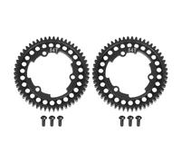 sourcing map Engranaje recto de acero endurecido M1, eje 54T de 35 mm, acero endurecido mod, mejora el engranaje principal para motor de cepillo sin escobillas modelo de coche (paquete de 2, negro)