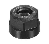 sourcing map ER11-A(M14) Tuerca de sujeción tipo pinza con agujeros de equilibrio dinámico, aleación de acero 40Cr para soporte de herramientas de fresado de torno de mandril de máquina CNC, color