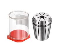 sourcing map ER32 Resorte Pinza 7mm Mandril 65Mn Acero para CNC Grabado Máquina Torno Fresado