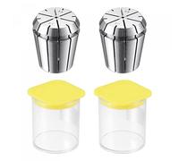 sourcing map ER32 Spring Collet, 2mm Chuck para CNC Máquina de grabado Torno Fresado 2pcs