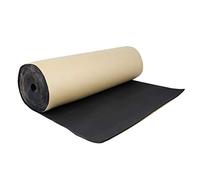 sourcing map 60cmX100cm Aislante Térmico Insonorizante Forro Papel Adhesivo 8mm de Espesor Espuma Aislante Acústico Insonorización Coche Negro