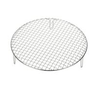 sourcing map Estante de cocina redondo de 12 pulgadas, estantes de acero inoxidable con patas, parrilla de malla para barbacoa para hornear, enfriar utensilios de cocina al vapor