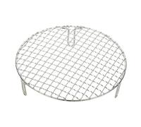 sourcing map Estante de cocina redondo de 8.5 pulgadas, estantes de acero inoxidable con patas, parrilla de malla para barbacoa para hornear, enfriar utensilios de cocina al vapor