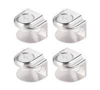 sourcing map estante de vidrio soportes de aleación de zinc clip de abrazadera de vidrio para 5-8 mm, tipo-07, 4 piezas