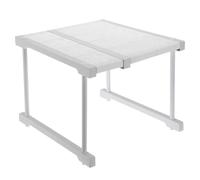 sourcing map Estante extensible de tensión para gabinete, organizador ajustable de 27 a 38 cm, organizador de gabinete ajustable de 32 x 16.5 pulgadas, estante de almacenamiento de mesa con patrón de