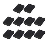 sourcing map Estropajo para Fregar Cocinas Esponjas Limpieza Mano Diseño, Limpieza 4"X2,8" Negro 10 piezas