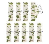 sourcing map Estuche para palillos, 9 piezas de almacenamiento de palillos estilo japonés, bolsa portátil para utensilios de viaje, bolsa de almacenamiento de vajilla para cuchara, tenedor, popotes