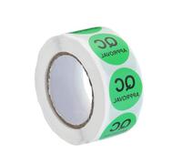 sourcing map Etiquetas de Aprobación de Control de Calidad de Inventario de 25mm/1" En Verde para Almacén, 1 Rollo de 500 Piezas