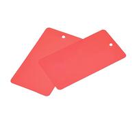 sourcing map Etiquetas de envío de plástico impermeables para etiquetas de identificación de productos, marcado de válvulas, etiquetado al aire libre, 1.9 x 3.5 pulgadas, rojo, 50 paquetes