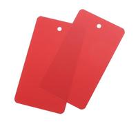 Sourcing Map Etiquetas de envío de PVC impermeables en blanco, etiquetas de identificación de producto, color rojo, paquete de 200, 1.97 x 3.54 pulgadas