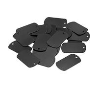 sourcing map Etiquetas de metal en blanco, 30 x 50 mm, grabado de aluminio para manualidades, decoración de colgantes, paquete de 25