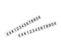 sourcing map Etiquetas de Precio Ajustable Retirable, Mini Cubo de Visualización, Bloque de Etiquetas de Precio Letras y Números Kit para Mostrador Tienda, Negro Claro 6,3x9mm, 10 Juegos