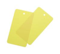 Sourcing Map Etiquetas de PVC impermeables en blanco, identificación del producto, envío, etiquetas de material, amarillo, paquete de 200, 1.97 x 3.54 pulgadas