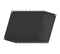 sourcing map Etiquetas en Blanco de Acero Inoxidable, Tarjeta Vacíos Grabado Rectangular 100x60mm con 4 Orificios para DIY Placa de Identificación de Máquina Etiqueta, 10 Piezas Negro