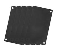 sourcing map Etiquetas en Blanco de Acero Inoxidable, Tarjeta Vacíos Grabado Rectangular 60x40mm con 4 Orificios para DIY Placa de Identificación de Máquina Etiqueta, 5 Piezas Negro