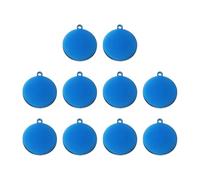 sourcing map Etiquetas redondas de acero inoxidable con estampado circular, chapado en blanco pulido, 20mm, Acero inoxidable, Ágata