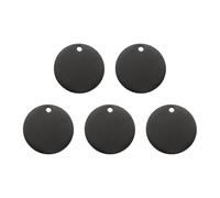 sourcing map Etiquetas redondas en blanco de acero inoxidable pulido con agujero, 25mm, Acero aleado, Ágata