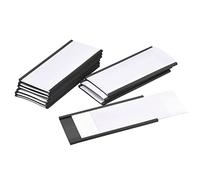 sourcing map Etiquetas Soportes 4" x 2" C Canal Caucho Magnético para Metal Estantes Organizar, Oficina Archivo Gabinetes Paquete de 10