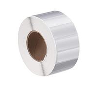 sourcing map Etiquetas Térmicas de Resina, Etiquetas Adhesivas de Rectángulo Plateada Metálica, 70x30mm, para Embalaje, Proyecto Artesanal, 1500 Etiquetas para Impresora, 1 Rollo