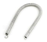 sourcing map Extensión de Bobina de tensión de Metal Gancho de Resorte helicoidal 31cm Tono Plateado Largo
