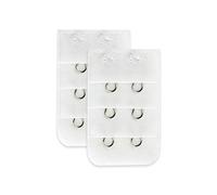 Sourcing Map - Extensión de Sujetador para Mujer, 3 Filas y 2 Ganchos, Adaptador de Correa, Blanco, 3 Rows 2 Hooks 2 Pcs