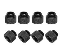sourcing map Extensor macho a hembra G1/4 x 10 mm para sistema de refrigeración por agua de PC, color negro, 8 unidades