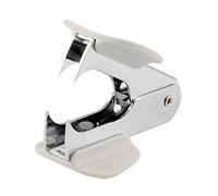 sourcing map Extractor de grapas estilo mordaza de acero blanco para grapa 24/6 26/6