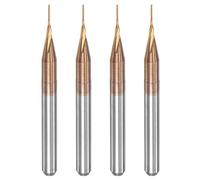 sourcing map Extremo Molino CNC Enrutador Brocas Titanio Recubierto Tungsteno Carburo Grabado Fresado Cortador para PCB Plástico Madera 0,4 mm x 3 mm