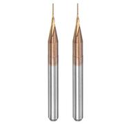 sourcing map Extremo Molino CNC Enrutador Brocas Titanio Recubierto Tungsteno Carburo Grabado Fresado Cortador para PCB Plástico Fibra 0,4 mm x 3 mm