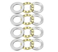 sourcing map F12-21M Empuje Bola Rodamientos 12mm x 21mm x 5mm Cromo Acero Individual Dirección 4uds