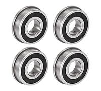 sourcing map F6202-2RS Rodamiento de bolas con brida 15x35x11mm Rodamientos de acero cromado sellado doble 4pcs