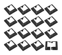 sourcing map Faldón de poste, 16 piezas de 40 x 40 mm, de plástico, estilo dividido, para valla, escalera, barandilla, porche, 72 x 72 mm (total)