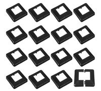 sourcing map Faldón de poste, 16 piezas de 60 x 60 mm, de plástico, estilo dividido, para valla, escalera, barandilla, porche, 120 x 120 mm