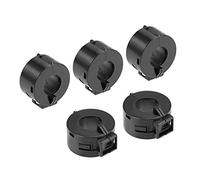 sourcing map Ferrita Núcleos Anillo Enganchable RFI EMI Ruido Supresión Filtro Clip cable 5uds Negro 15mm